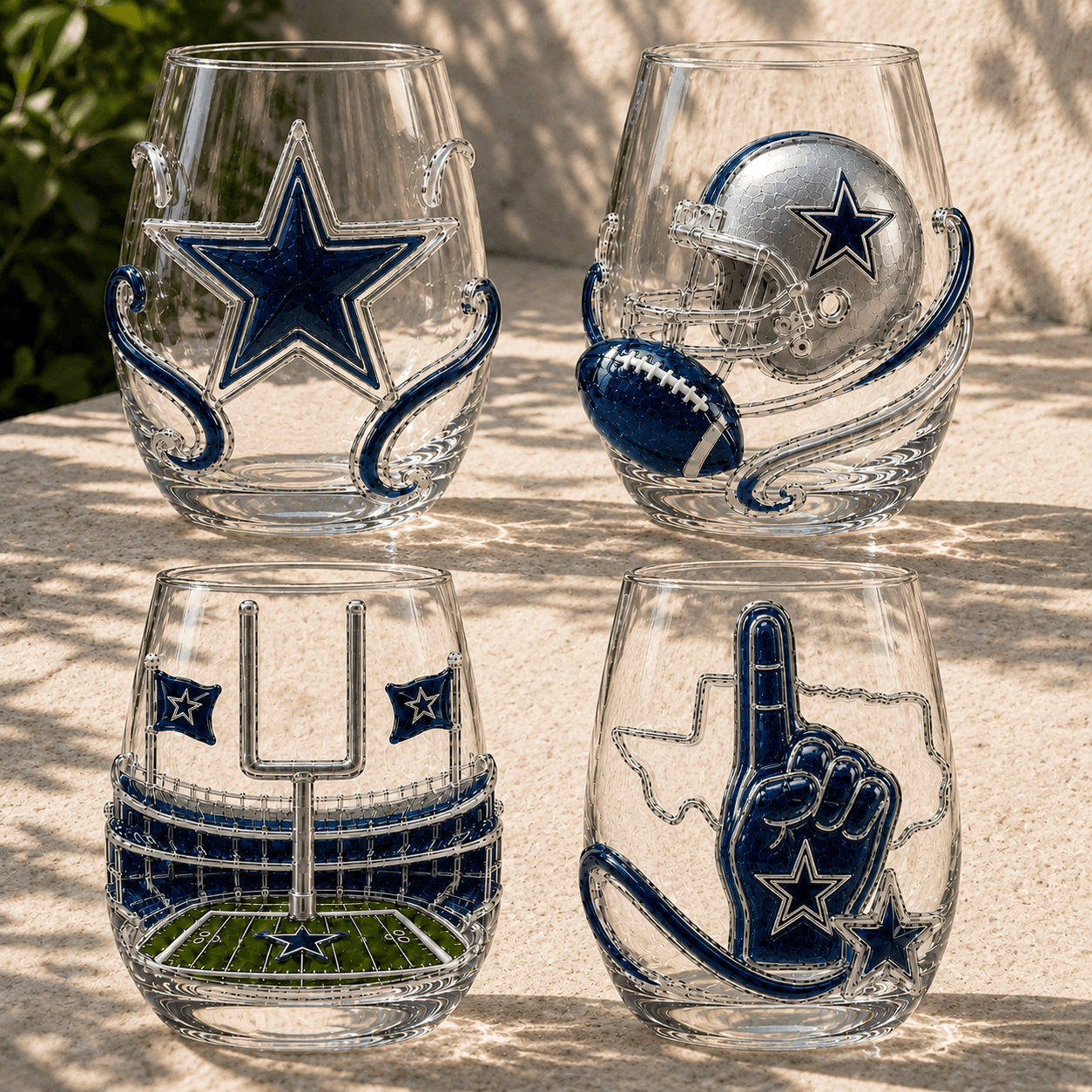 DLCB Stemless Glass Cup Set TTTT
