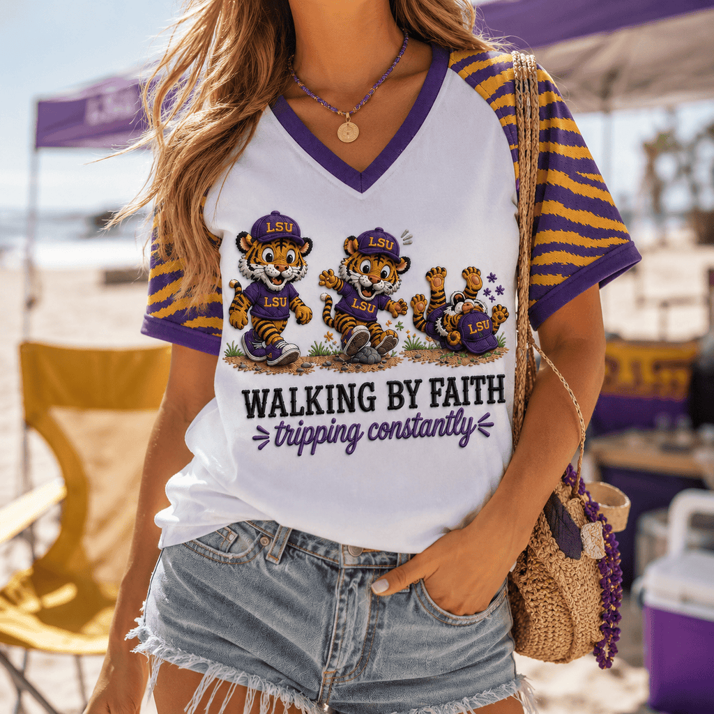 Premium LSU V-neck Shirt PDL