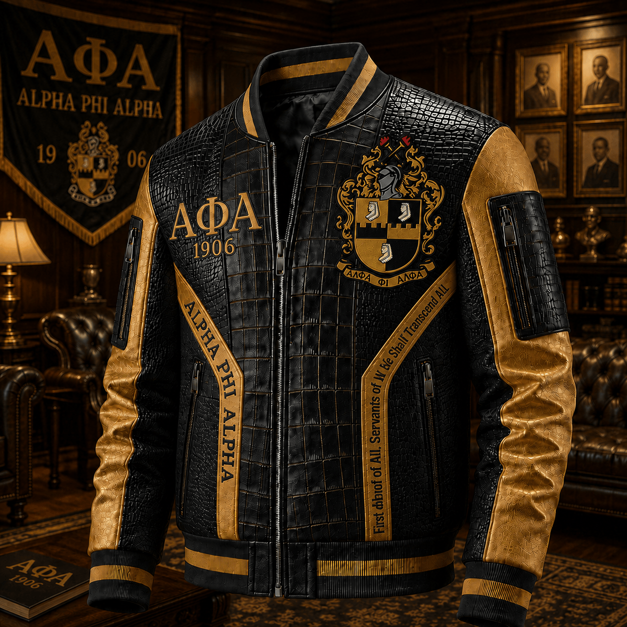 Premium APA Leather Zipper Jacket TNSM
