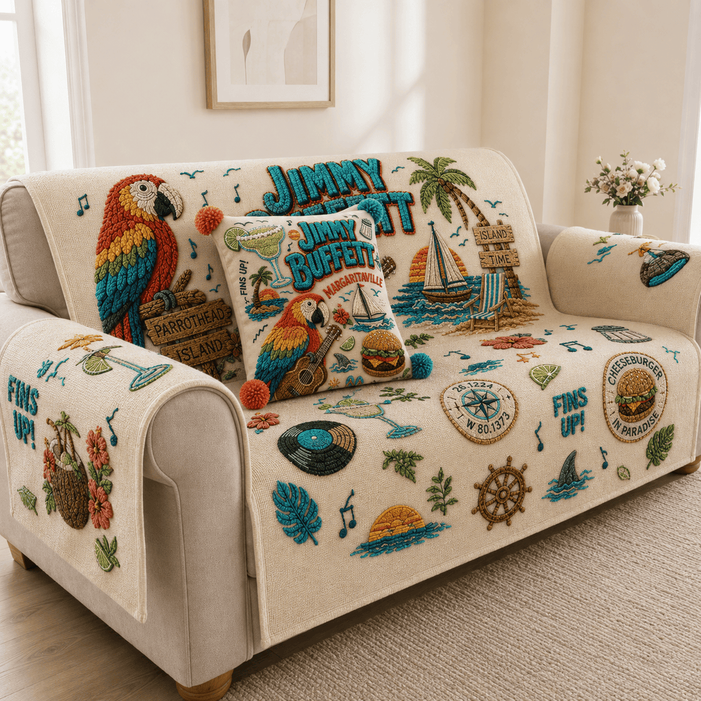JBT Tufted Sofa Cover & Pillow Set DNBN
