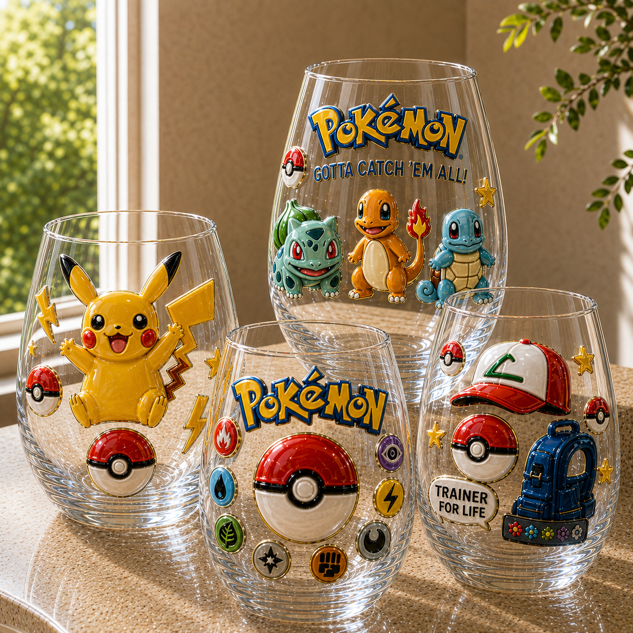 Premium PKM Stemless Wine Glass Set TMH