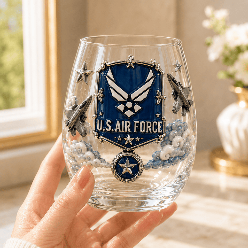 Premium USAF Stemless Wine Glass Set TTTT