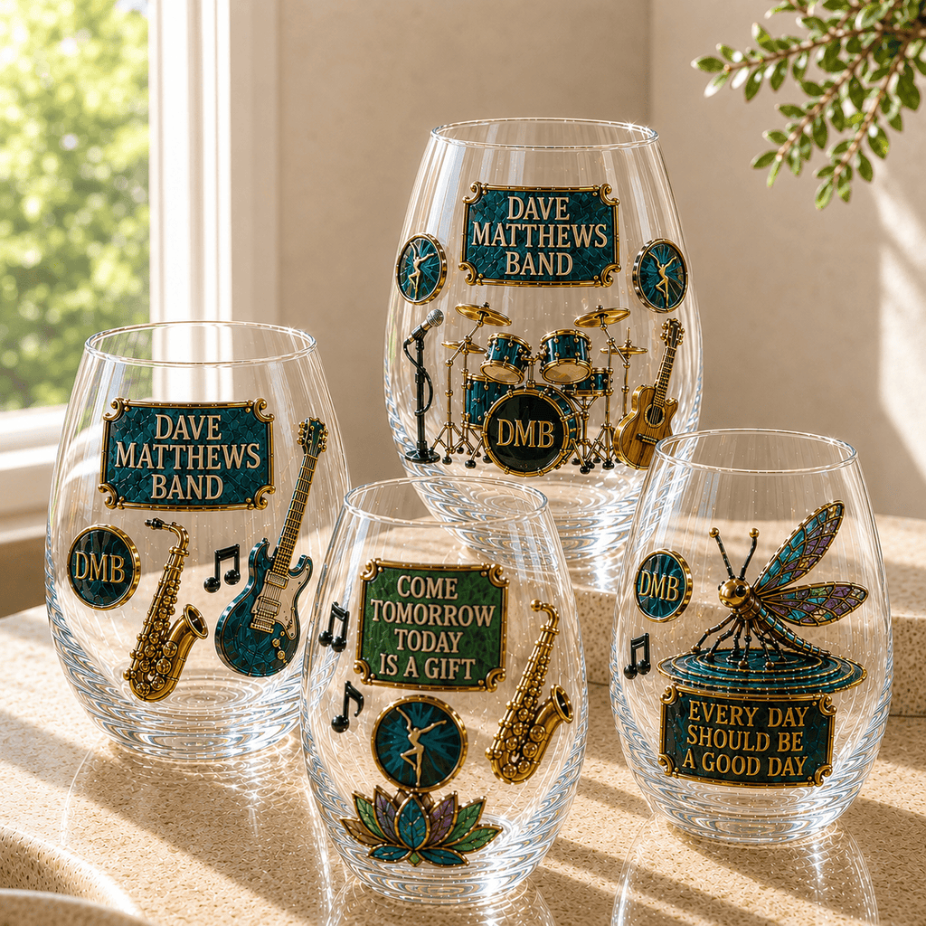 Premium DMB Stemless Wine Glass Set TMH