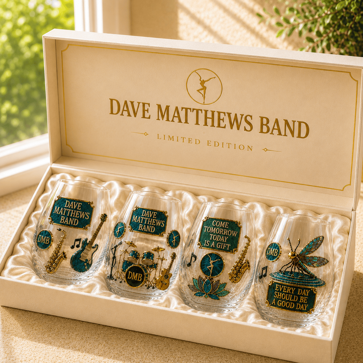 Premium DMB Stemless Wine Glass Set TMH