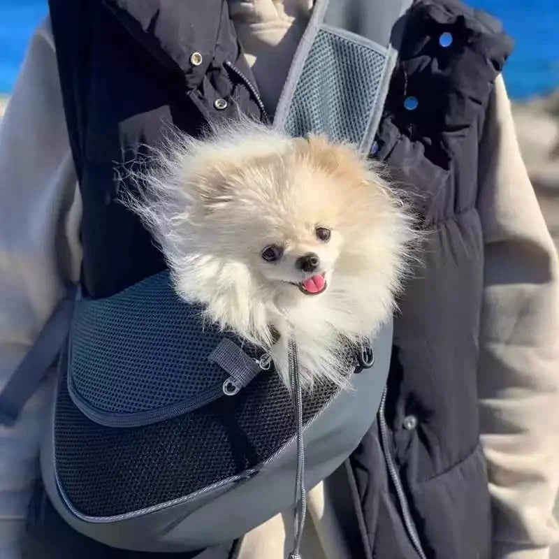 Portable Pet Front Bag Dog Backpack Mesh Breathable Pet Shoulder Bag Outgdoor Travel Pet Puppy Carrier S/L Sling Handbag