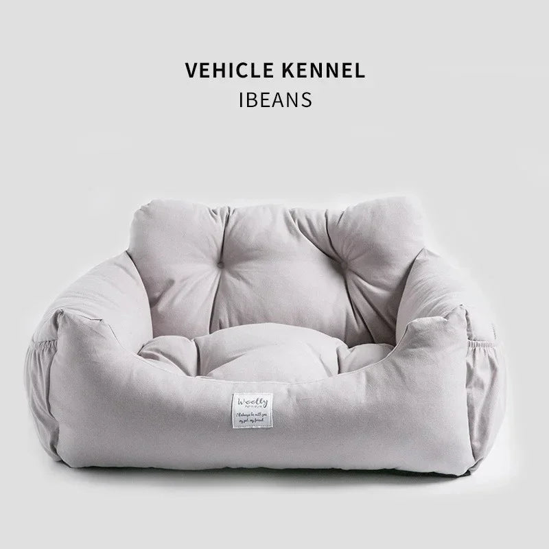 Pet Dog Portable Car Seat Central Control Nonslip Dog Carriers Safe Car Armrest Box Booster Kennel Bed for Small Dog Cat Travel